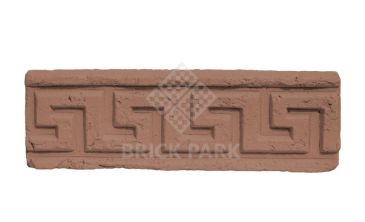 Фасадный карниз Идеальный камень "Меандр узкий" линейный коричневый