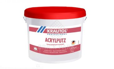Декоративная штукатурка на полимерной основе Krautol Acrylputz K15 / Акрилпутц К15 зернистая колеруемая 16 кг