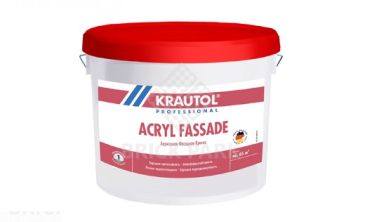 Краска водно-дисперсионная для наружных работ Krautol Acryl Fassade / Акрил Фассаде База 3 10 л